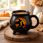 Custom Witch Cauldron Coffee Mug - Personalized Halloween Witchy Gifts For Besties, Sisters, BFF, Family, Yourself - Witching You A Wicked Brew